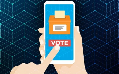 Can blockchain technology play a role in increasing trust and transparency in the voting process for our elections?